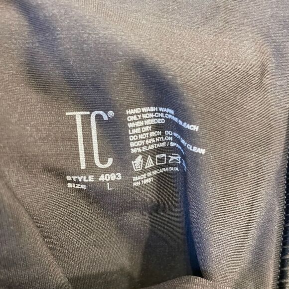 TC Fine Intimates black Firm Control Open-Bust One piece Bodysuit sz L shapewear - Picture 7 of 8